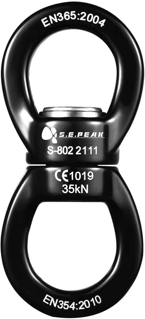 35kN Swing Swivel, CE Certified 360Rotational Device, Silent Hanging Accessory for Tree Swing, Aerial Dance