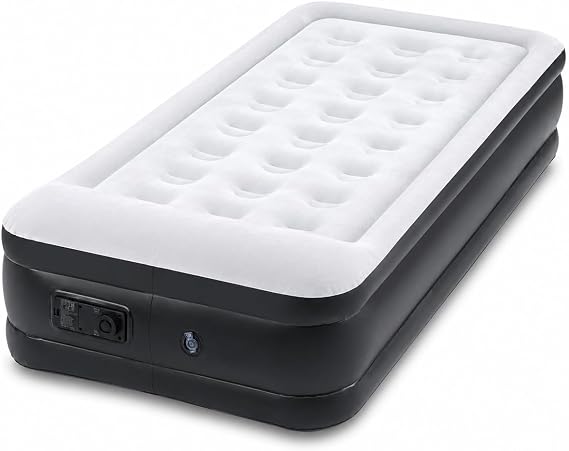 Single Air Mattress with Built-in Electric Pump