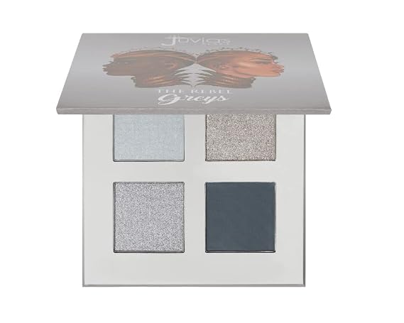 Juvia's Place Rebel Quad Grey Eyeshadow Palette, Shades of 4, Eye Makeup | Create Eye Looks with Pigmented Eyeshadow, Dark Shadows, and a Versatile Makeup Palette for Beauty Routines and Bold Styles