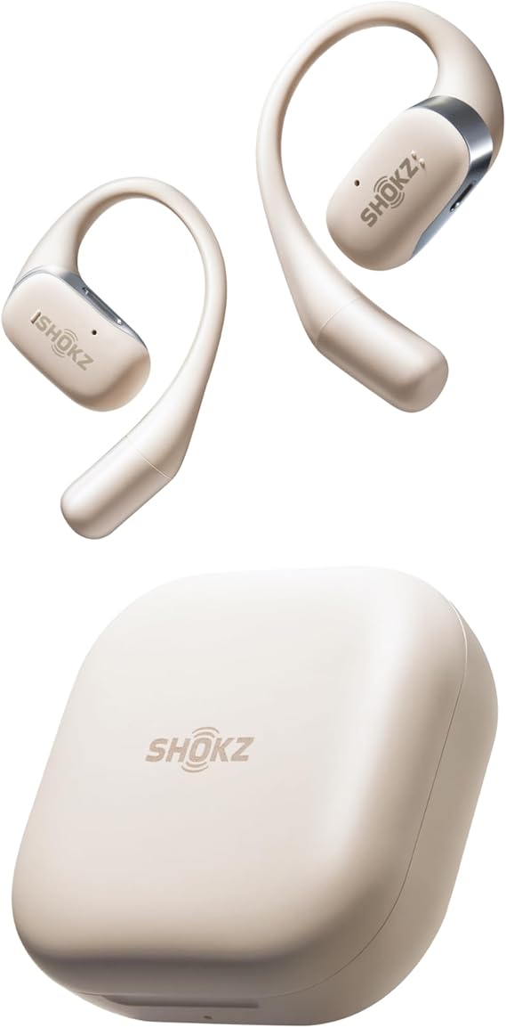 SHOKZ OpenFit Open-Ear Earhook Bluetooth Earbuds, Black,28H Playtime
