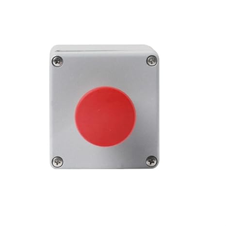 Cast Aluminum Push Button Switch Control Box Explosion-Proof Junction Waterproof Enclosure Emergency Start Stop (Color : 1P Green Mushroom)