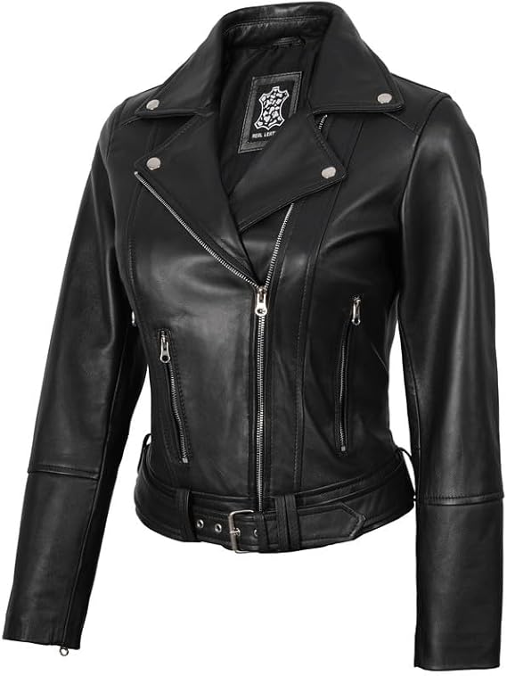 Decrum Leather Bomber Jackets - Shirt Collar Vintage Flight Jacket for Men
