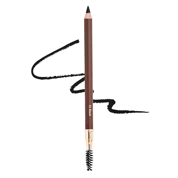 1pcs Eyebrow Pencil Longlasting Waterproof Durable Liner Eyebrow 5 Colors to Choose (1# Black)