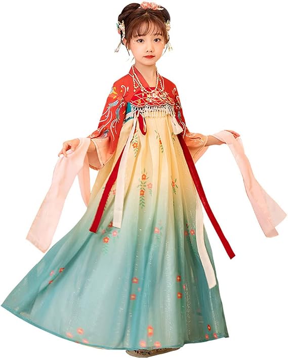 AINIFU China Angel Hanfu Dresses Fairy Princess Dresses Served Ru Cute Performance Costumes for Girl 4-16 Years
