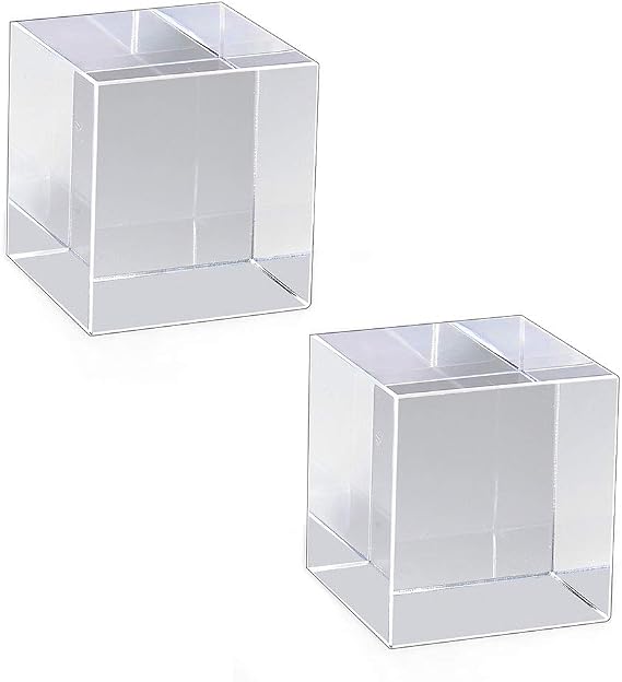 Mirart Clear Acrylic Cube (2" x 2" x 2" - 2 Pack)
