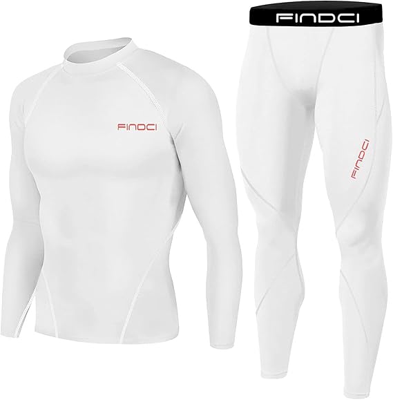 Men's Athletic Running Tracksuit Set Casual Compression Workout Sport 2 Piece Outfits Long Sleeve Sweatshirts Set