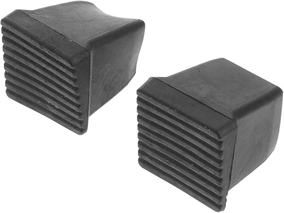 Tofficu 2-Pack Non-Slip Folding Ladder Foot Covers 1.57X1.37 Inch Square Telescopic Ladder Feet Pads Rubber Covers for Floor Protection