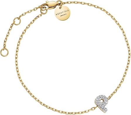 P Letter Bracelet with Crystals