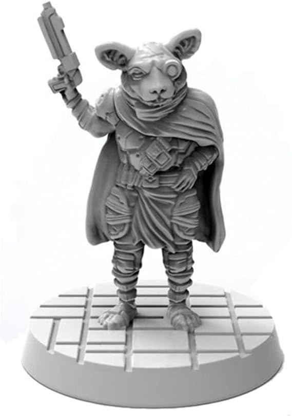 Starfinder Unpainted Miniatures: Ysoki Gang Leader 32mm Unpainted and Unassembled by Archon Studio Designed for Use with Starfinder TTRPG RPG