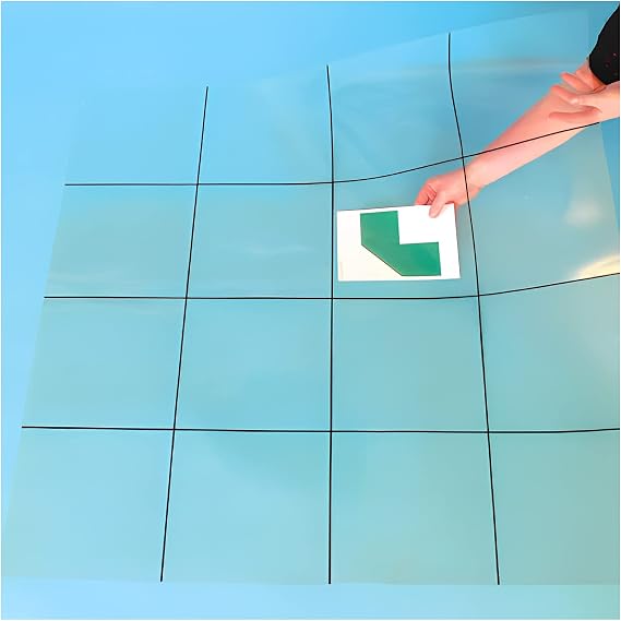 TTS Bee Bot Programmable Floor Robot Mats, Transparent Grid Mat for Bee Bot and Blue Bot ITSGRID