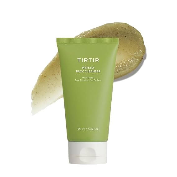 TIRTIR Matcha Pack Cleanser | Deep Pore Cleanser & Exfoliating Face Wash, Gelato-to-Foam, 2-in-1 Blackhead & Sebum Control 5,000ppm Matcha PDRN + AHA Complex, Korean Cleanser for Sensitive Skin