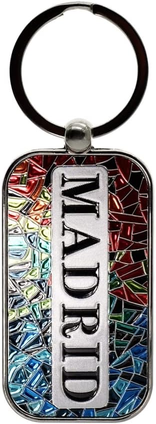 Madrid keychain, bag hanger, home and car keychain, Madrid community souvenir for men and women