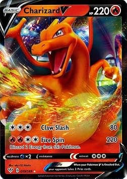 Pokemon Single Card CHARIZARD V 019/189 DARKNESS ABLAZE