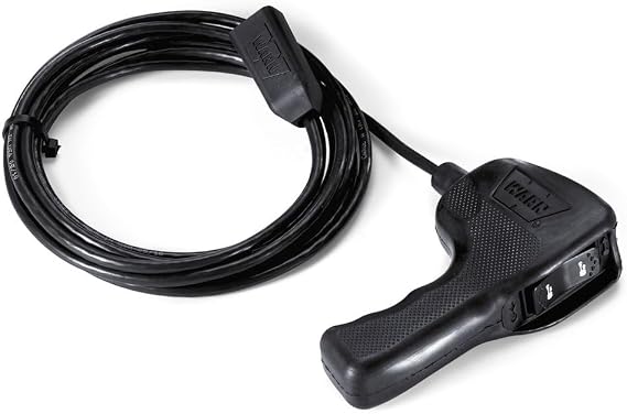 WARN 83665 Hand Held Plug-In Truck Winch Remote Controller with Ergonomic Grip and 12' Connector Cable
