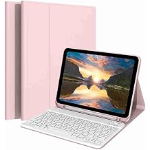 Samsung Galaxy Tab S6 Lite P610/P615/P613/P619 Uyumlu Klavyeli Tablet Kılıfı Pembe