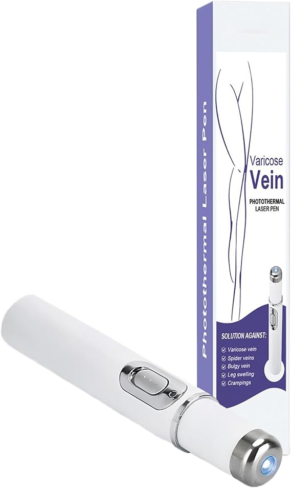 Therapys Varicose-Veins Pen - 5.31 Inches Blue Light Repairing Beauty Machine | Electronic Varicose-Veins Blue Light Therapys Wireless Fast Acting Spider Vein Removal Tool for Care Recovery Routines