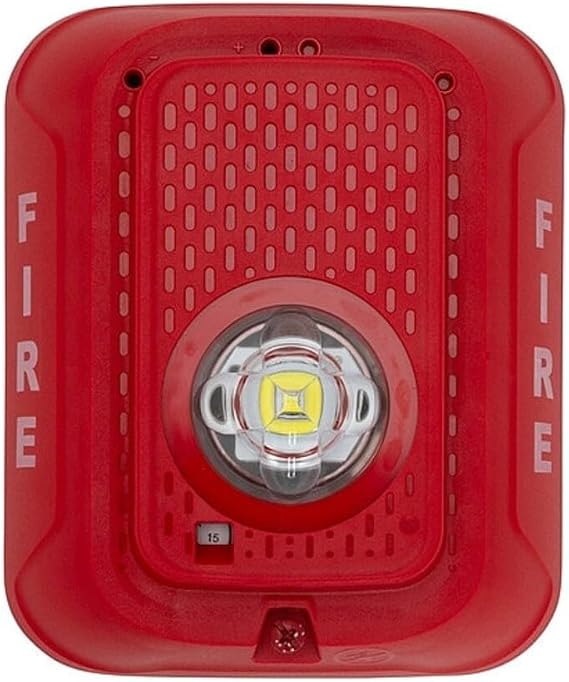 System Sensor SRLED L-Series Wall-Mount Strobe with LED, Red; Electrically Compatible with Legacy SpectrAlert, SpectrAlert Advance and L-Series Devices; Tamper-Resistant; 24VDC Operation Only