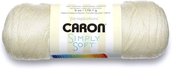 Caron Simply Soft Yarn, Off White