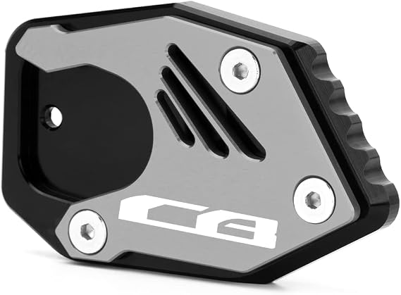Motorcycle Side Stand Extension Kickstand Plate Compatible With HONDA CB125R CB300R CB400X CB500X CB500F CB650R | Foot Pad Support Accessories (gray)