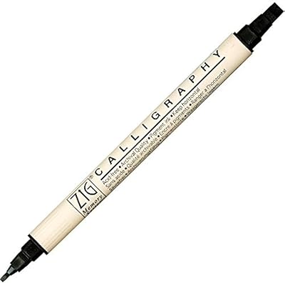 Zig Memory System Calligraphy Marker Pure Black 2 Set