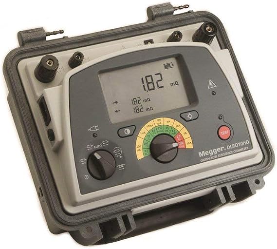 Megger DLRO10HD NLS - Digital Low Resistance Ohmmeter, 10 Amp