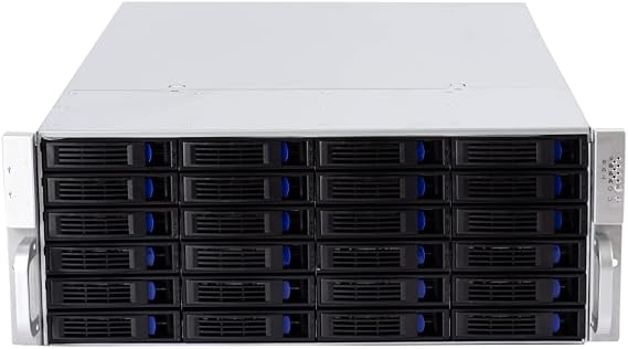 4U Rackmount Server Case Chassis with 24 Hot-Swappable SATA/SAS Drive Bays