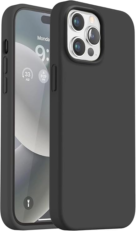 iPhone 12 Pro Max ile Uyumlu İçi Kadife Lansman Silikon Kılıf – Kamera Korumalı, Darbe Emici, Premium Yumuşak Kapak Siyah