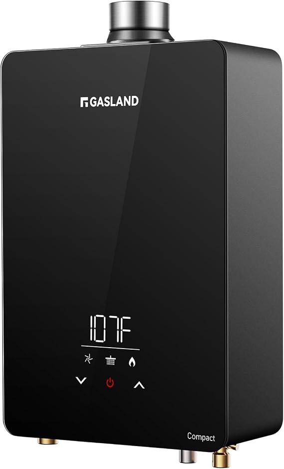 GASLAND Compact Propane Tankless Water Heater Indoor, Up to 4 GPM 98,500 BTU On Demand Instant Hot Water Heater, Ultra Quiet, More Stable Temp for Apartment,Tiny House, CG360LP