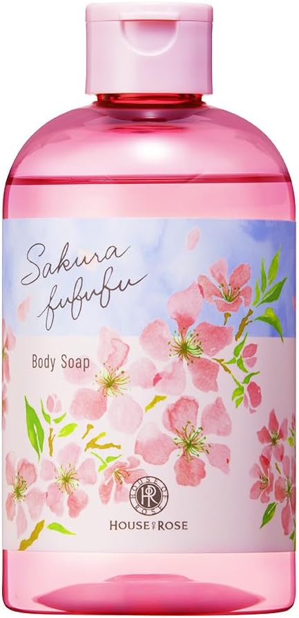House of Rose Sakura Soft Body Soap, Cherry Blossom Scent, Moisturizing Ingredients, 10.1 fl oz 300 ml