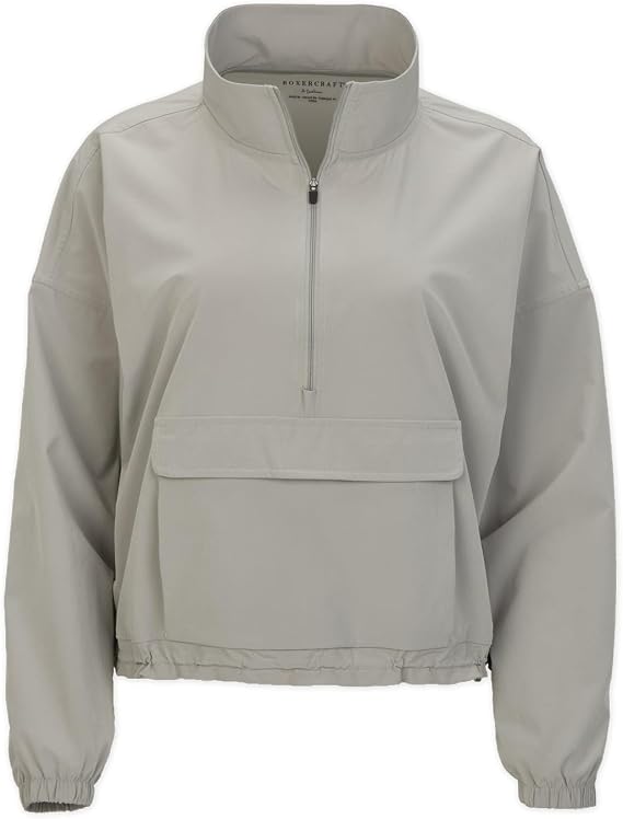 Women's Stretch Woven Quarter-Zip Pullover Boxercraft