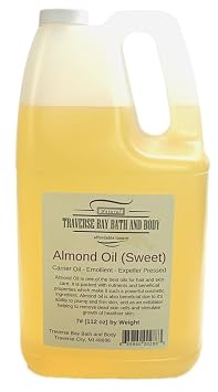 Traverse Bay Bath and Body Sweet Almond OIl. Soap making supplies. Cold pressed. 7 pounds Gallon
