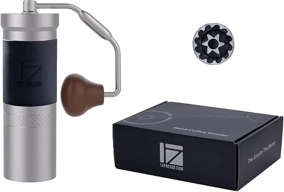 1Zpresso JX PRO S Manual Coffee Bean Grinder with Adjustable Setting Patented Conical Burr Grinder for Coffee Bean & Aeropress Drip Coffee Espresso French 35 g Bundled with HogoR Instruction Manual
