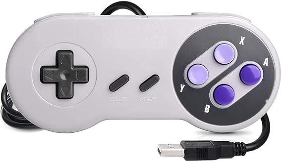 有線USBゲームコントローラゲームパッドジョイスティック 有線ゲームコントローラ用 Windows/SwitchPC/MACコントローラーと互換性のあるUSBゲームコントローラー アナログコントローラー for snes ゲーム対応 white