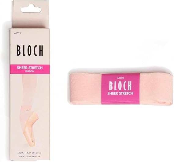 Bloch womens Minimalist,ballet Ballet Pointe Shoe Sheer Stretch Ribbon, Pink, One Size US