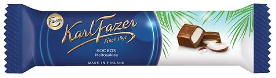 Fazer Karl Fazer Coconut milk Chocolate 5 bars of 38g