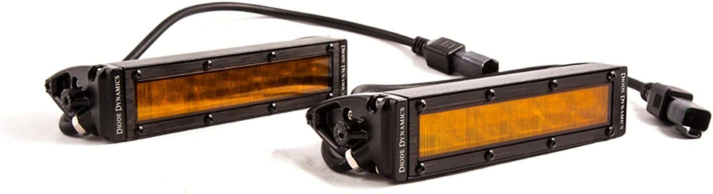 Diode Dynamics Stage Series 6" SAE/DOT Amber Light Bars Pair SAE Fog/Wide