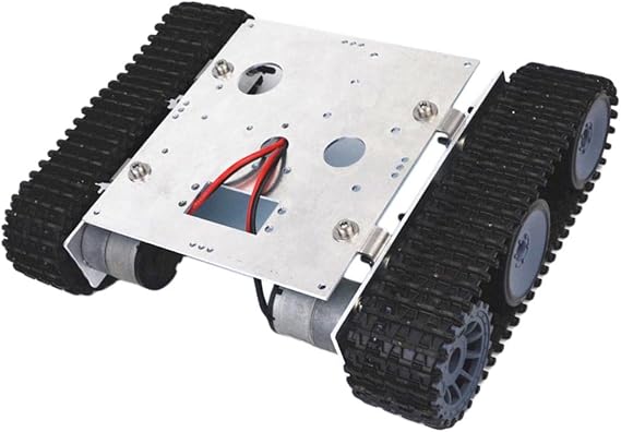 Smart Robot Tank Chassis Tracked Car Chassis with 33GB-520 Motor for DIY RC Car Kit, Aluminum Alloy, Large Damping, High Load Capacity, UW1HKW1XUAUSGAWBS