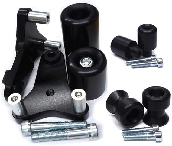 Shogun USA Made Suzuki GSXR600 GSXR 600 GSXR750 GSXR 750 2011 To 2026 Black Complete No Cut Frame Slider Kit Includes No Cut Frame Sliders Swing Arm Spools and Bar Ends - 755-5459