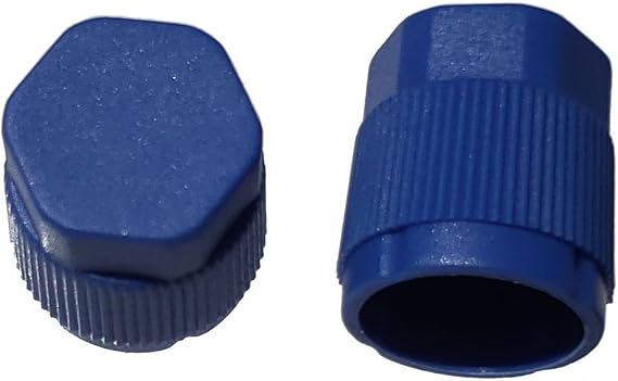 # BAS03034 (25 Count) M9x1.0 Thread Blue Low Side A/C Service Cap Charge Port Valve for Air Conditioning Systems Aftermarket Replacement For MT0061, 59932