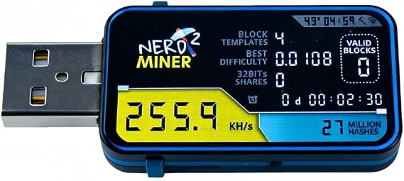 Bitcoins Miner USB V1 BTC Lottery Miner with 1.2" Colorful HD Screen