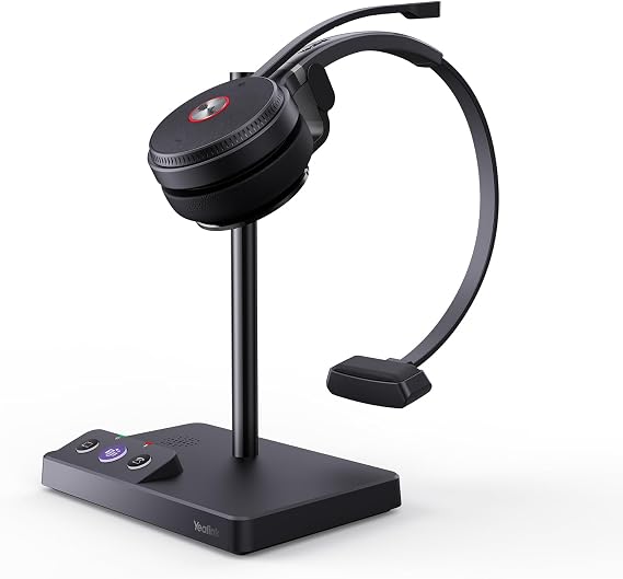 Yealink WH62 Mono Wireless DECT Headset with Microphone for Deskphone PC