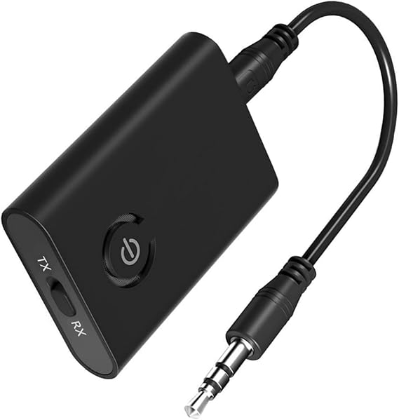Bluetooth 5.2 Transmitter Receiver Bluetooth Transmitter Receiver Two-in-one Low Latency Wireless Audio Compact 3.5mm Audio Cable Included for Speakers/Earphones/TV