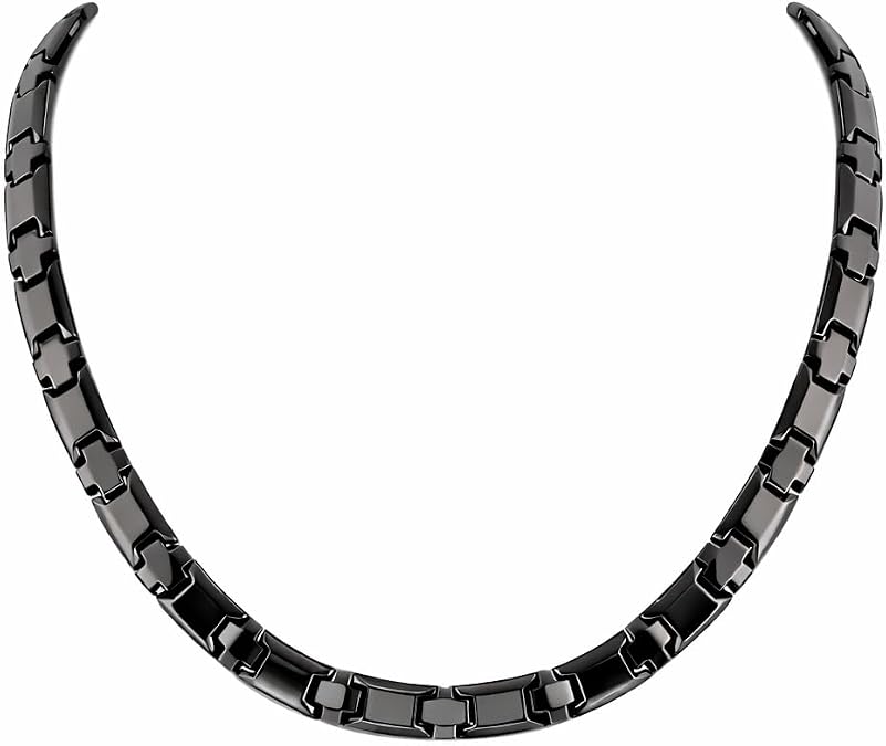 38 Titanium Magnetic Field for Pain Cross Necklace for Men Large Width Germanium Field Therapy