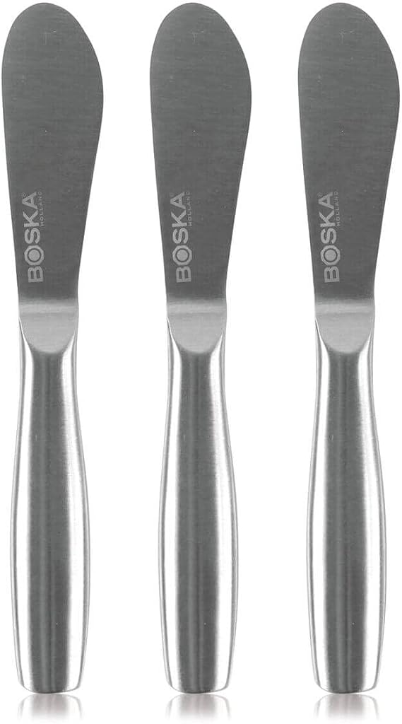 BOSKA Cheese Spreading Knives Mini Copenhagen - 3 Butter knives | 3 Piece Cheese Knife Set, For Butter, Soft Cheese & Appetizers, Elegant Knife Set
