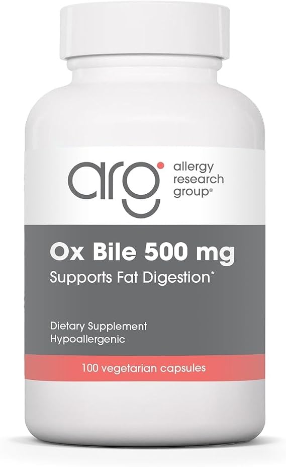 ARG Ox Bile 500 mg Concentrated Bile Salts, 100 Capsules