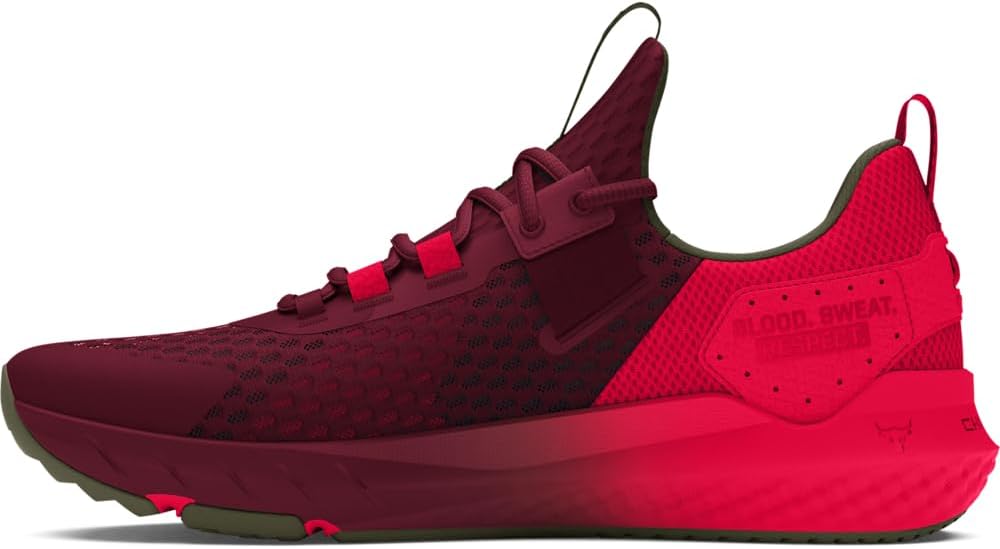 Under Armour Unisex Project Rock Red One Blood Sweat Respect 4discSneaker