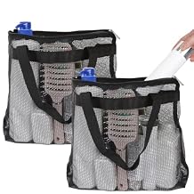 Shower Caddy Mesh Tote Bag, 2 PCS Mesh Shower Bag with Zipper, Hanging Bath Organizer for College Dorm, Beach, Gym, Swimming and Travel
