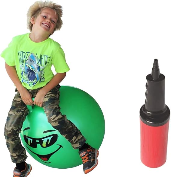 WALIKI Hopper Therapy Ball for Kids 7 8 9 and 10 Years Old | 20" Hoppity Hop Green Jumping Ball Toy | Active Toys for for Boys who Like Hopping