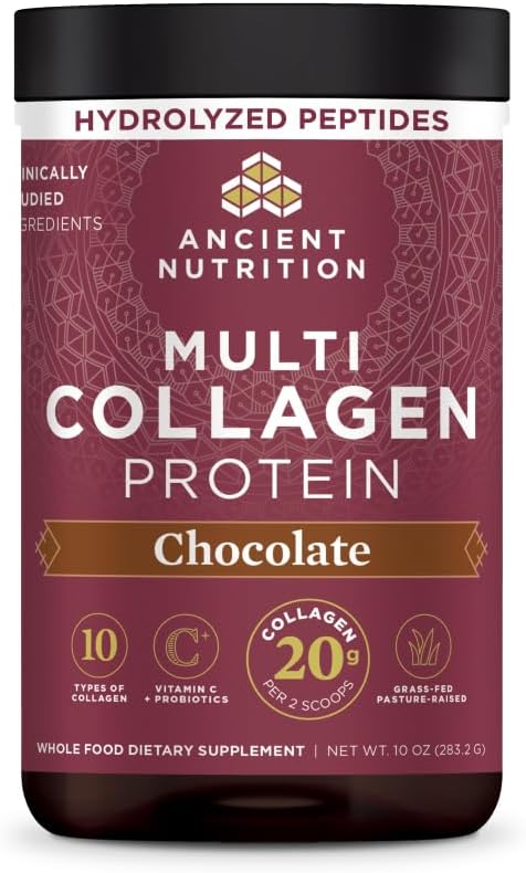 Ancient Nutrition Hydrolyzed Multi Collagen Peptides Powder, Chocolate