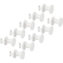 Ikea SKADIS mini plastic push hook (suitable for SKADIS pegboard), white, 19mm, 205.198.88-10 pack